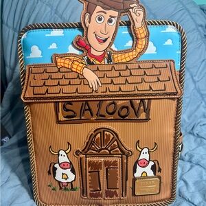 Loungefly Woody Saloon Brown and Blue Backpack